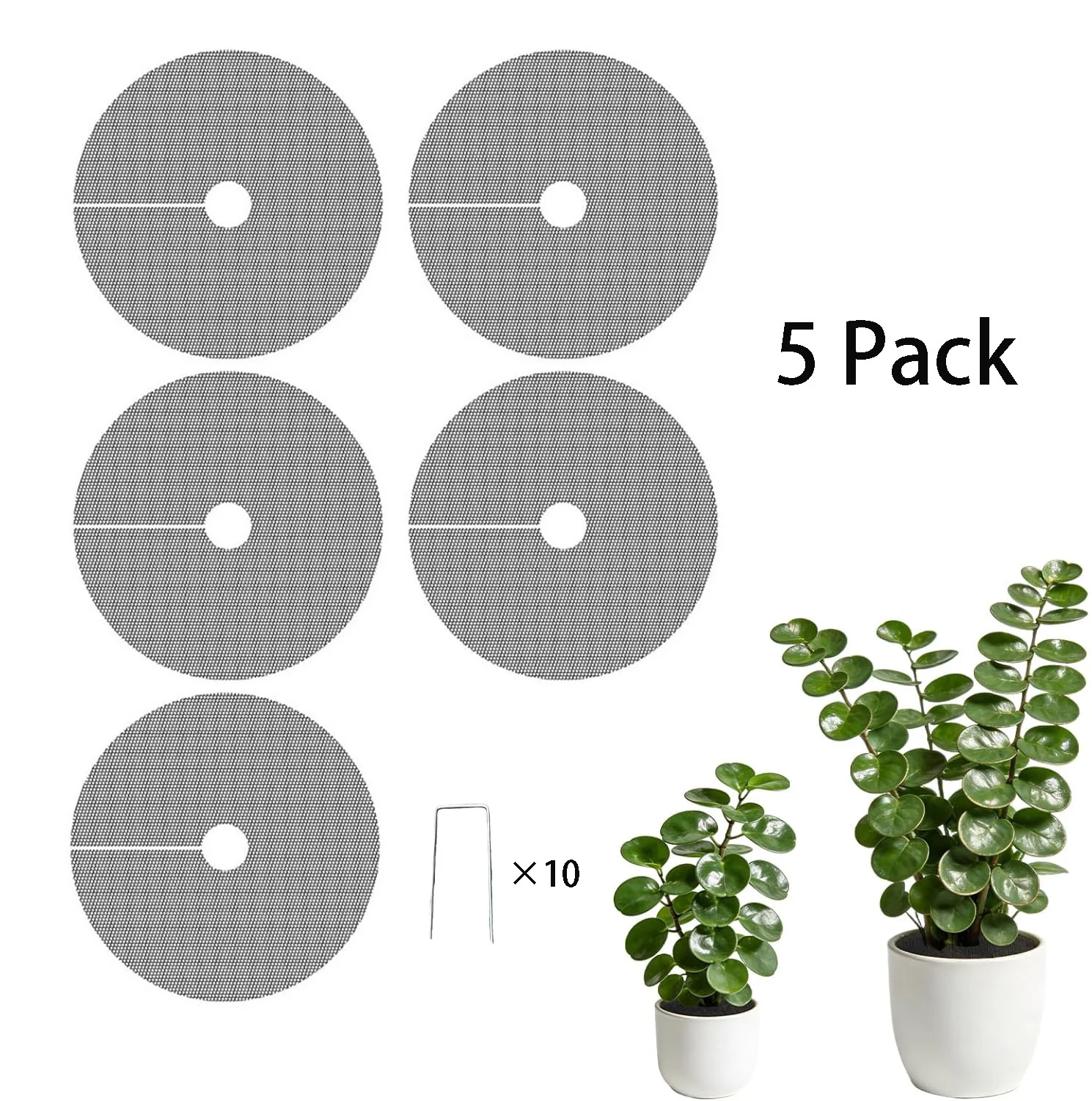 Net Pot 3 Inch - ตาข่ายคลุมกระถางต้นไม้แบบกันแมว 3 หรือ 5 แพ็ค พร้อมตะขอ