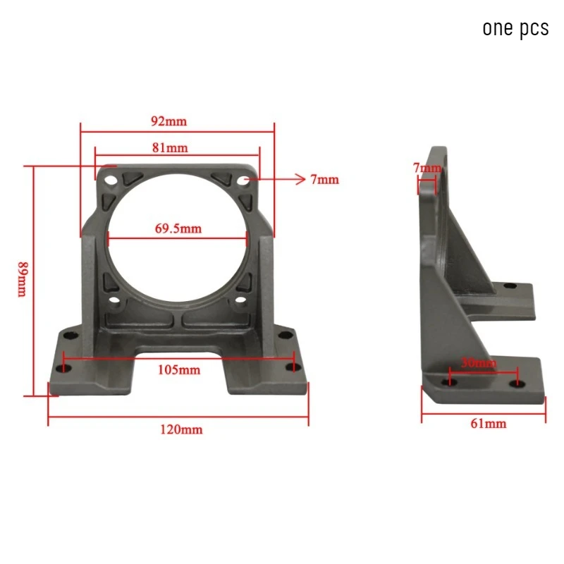 1PCS AC Gear Motor Mounting Bracket for Synchronous Reduction Motor Fixing Bracket 80 Type 4-Hole Anti-Rust Gearbox Fixed Seat