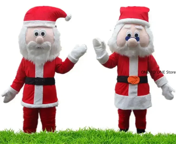 Santa Claus Mascot Costume Christmas Man Mascot Costume Cartoon Fancy Dress Cosplay Costume Birthday Character Outfit Attractive