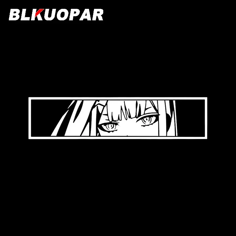 BLKUOPAR Zero Two Eyes Car Stickers RV JDM Anime Creative Decal Waterproof Trunk Refrigerator Decoration Surfboard Car Lable