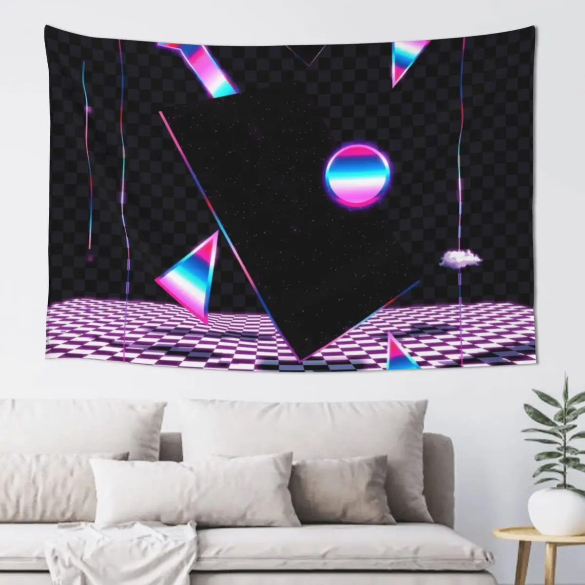 

Geometric Vaporwave Tapestry Decorations For Your Bedroom Decoration For Home Wallpaper Bathroom Decor Tapestry