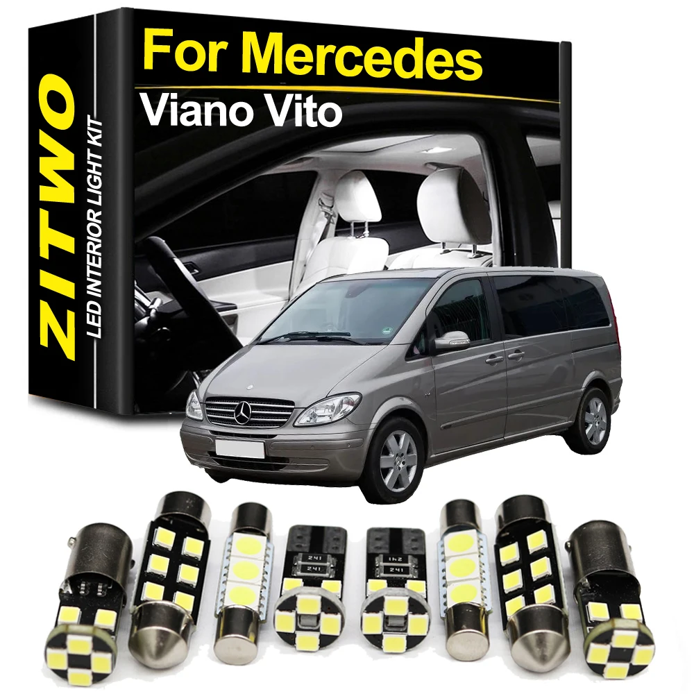 Parstar LED Interior Light Lamp Kit For Mercedes Benz Viano Vito W638 W639 W447 1996-2015 2016 2017 2018 Car Dome Trunk Canbus