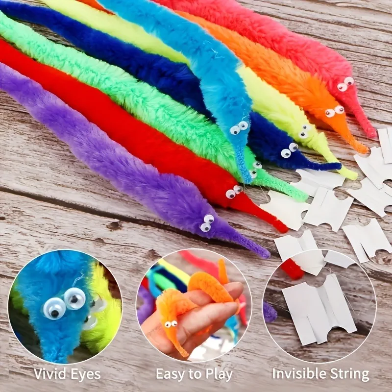 10/30Pcs Magic Worm Cat Toys Magic Caterpillar Birthday Party Magic Show Props Kids Favorite Prize Prank Toys Novelty Funny Prop