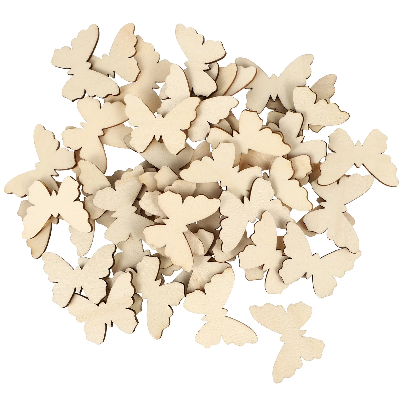 100 قطعة الكتابة على الجدران الخشبية Diy بها بنفسك الفراشات غير المكتملة قطع خشبية الحرفية مجموعة للأطفال الأسرة اللوحة ديكور المنزل الحرف اليدوية العرض #4