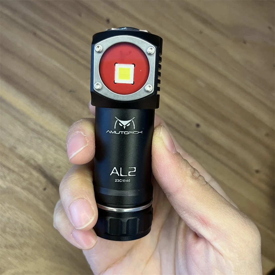 Amutorch AL2 160 degrees Wide Beam Powerful Work Flashlight 21700 Battery Powered NB70.4 LED Torch Light with Magnetic Tail