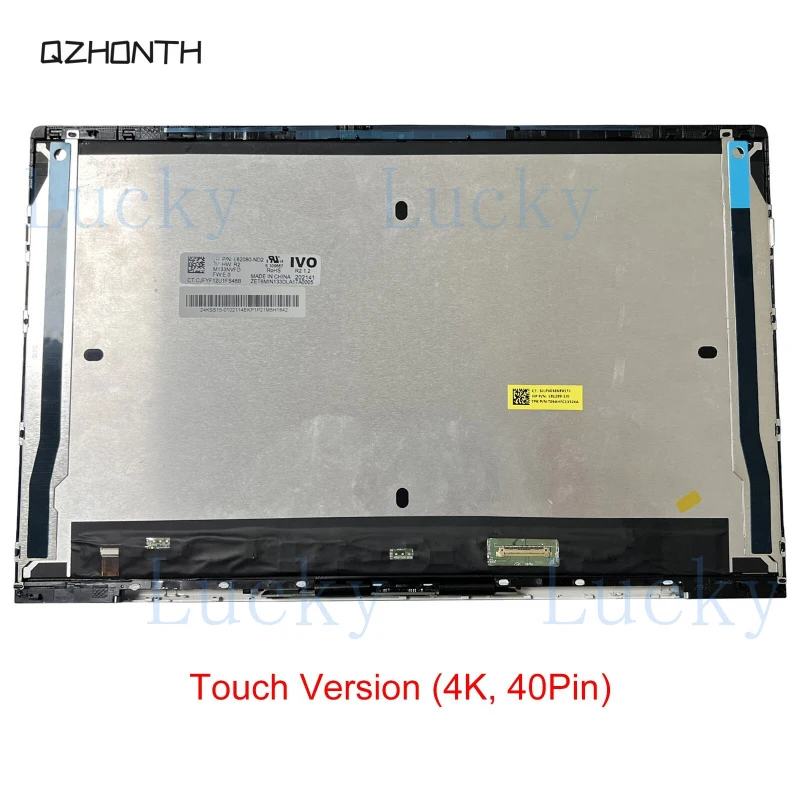 

f New For HP ENVY 13-BA LCD Touch Screen Assembly with Frame 4K (40Pin)
