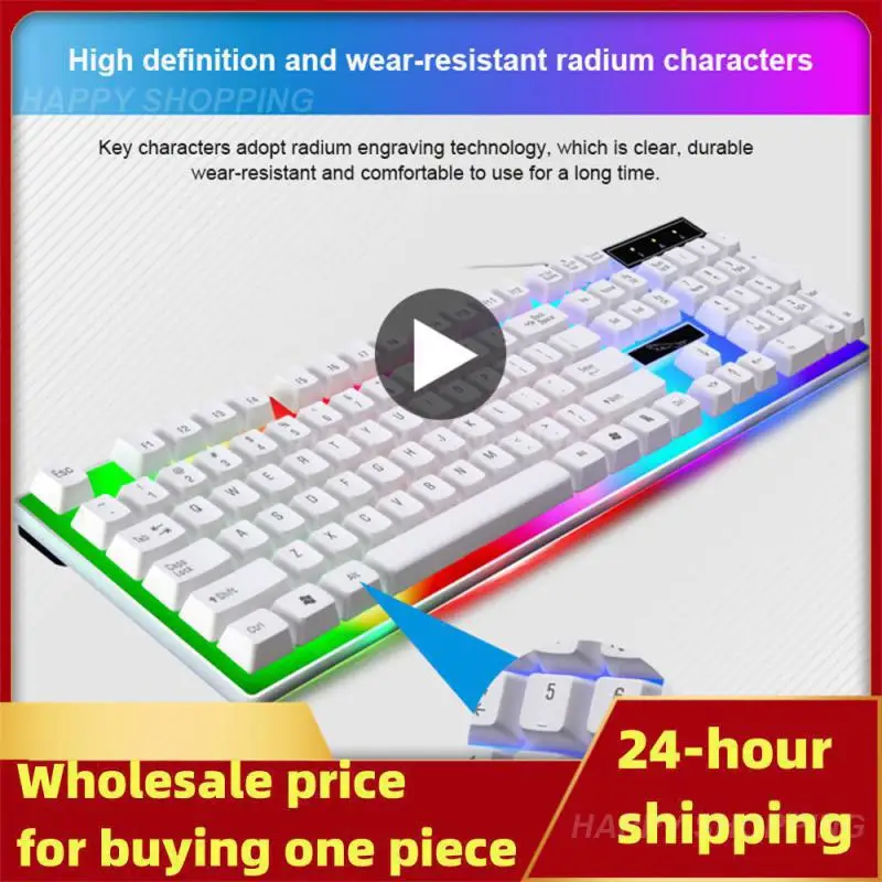 Redragon Keyboard Mouse Set K552-RGB-BA Mechanical Gaming Keyboard and Mouse Combo Wired RGB LED 60% for Windows PC Gamers