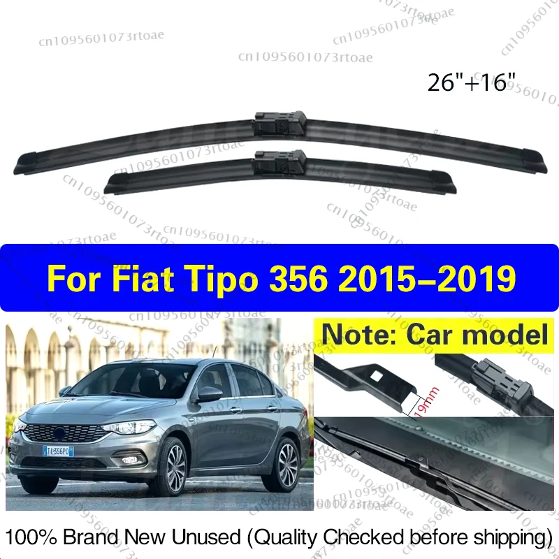 

For Fiat Tipo 356 2015 2016 2017 2018 2019 Wiper Front Wiper Blades Windshield Windscreen Front Window 26"+16" Car Accessories