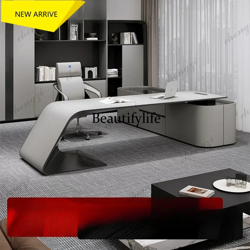 L181 Boss President's Desk Light Luxury Modern Villa Large Class Desk Office Single Leader Office Desk and Chair