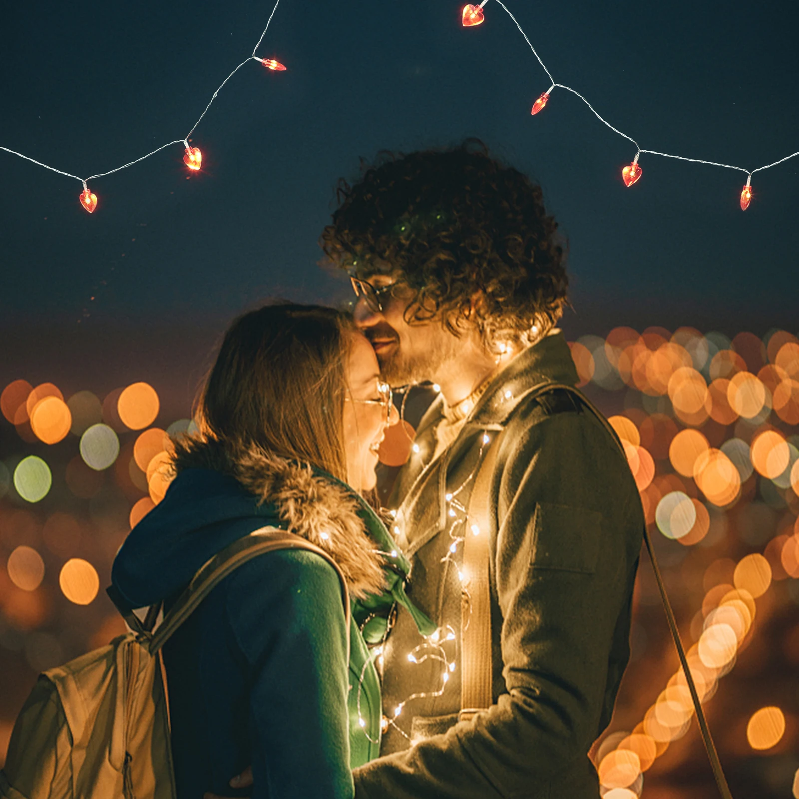 

Heart Shape LED Light String Romantic Holiday Decorative Lights Valentine's Day Wedding Engagement Party Indoor Outdoor String