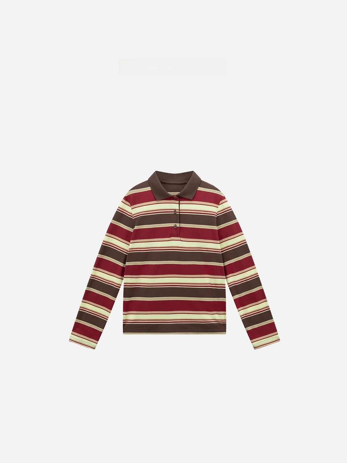 

Zone Color Blo irt Turn-down Collar Slim Fit T-irt Faionable Stripes Simple Design Cotton Blend Long Sve Top