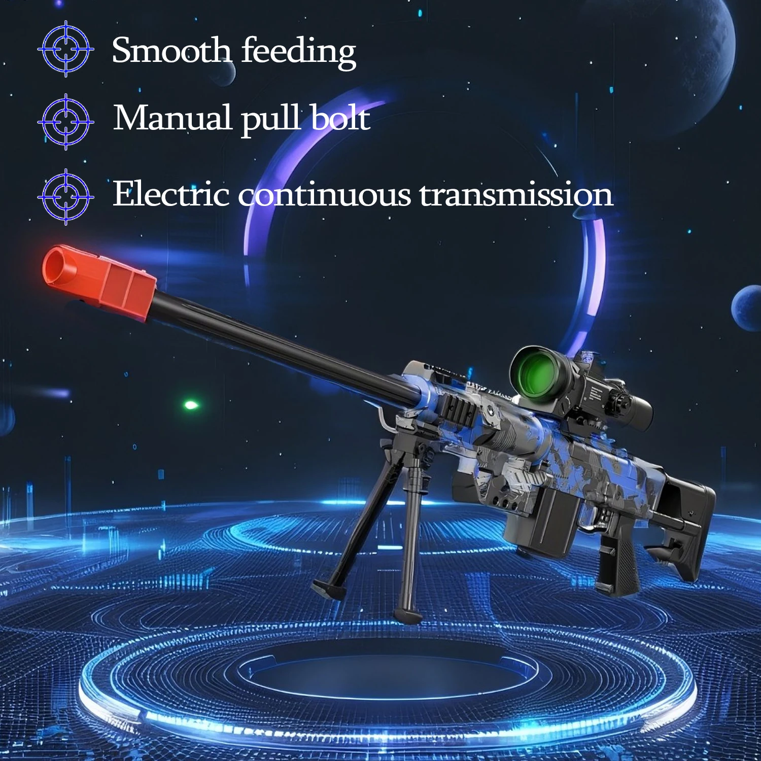 M200 Toy Sniper Blaster – Atirador de bola de gel seguro para crianças, brincar ao ar livre – Diversão no quintal, presente perfeito para o Natal e o Halloween