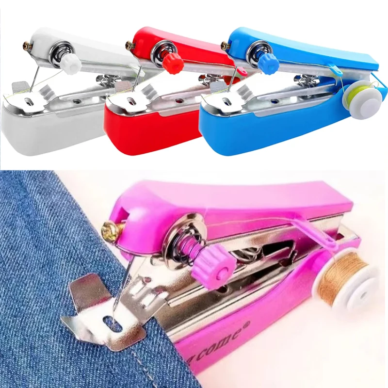 1PC Tragbare Mini Handheld Nähmaschine Leichte Heimgebrauch & Reise Stickerei Werkzeug Ausbessern Kleidung Praktische Nähen Werkzeuge TMZ