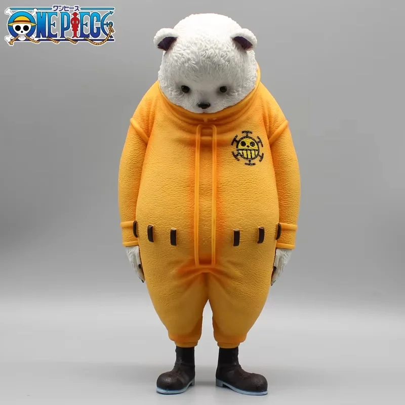 Figura de Anime One Piece de Bepo de 24.5cm, Estatua de Oso Kawaii Silencioso y Decadente, Figura de Acción de PVC, Modelo Coleccionable, Juguete de Regalo