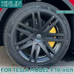 4PCS HubCap Performance Replacement Wheel Cap Automobile 19-Inch Hub cap Full Rim Cover Accessories for Tesla Model Y 2018-2024