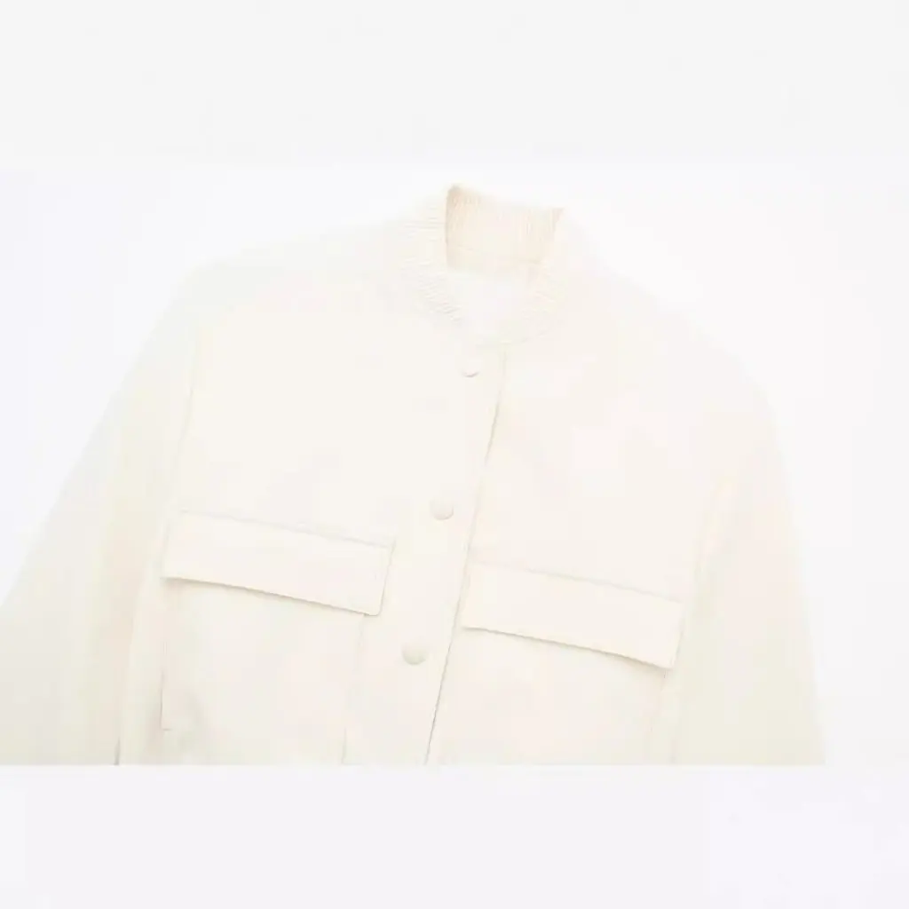 

Ruiquan Women's Aviator Jacket Large Pocket All-match Temperament European And American Style Spring Autumn New 2023