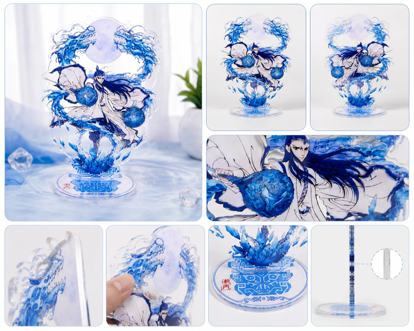 Nezha: Soporte acrílico del nacimiento del demonio para niños, lindo expositor de figuras de anime, decoración coleccionable para escritorio, hogar, oficina