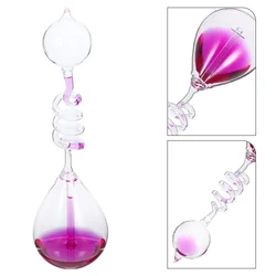 Creative Heat Transfer Bottle Desktop Decoration Purple Glass Craft Hourglass Timer Novelty Decorative Item Love Theme
