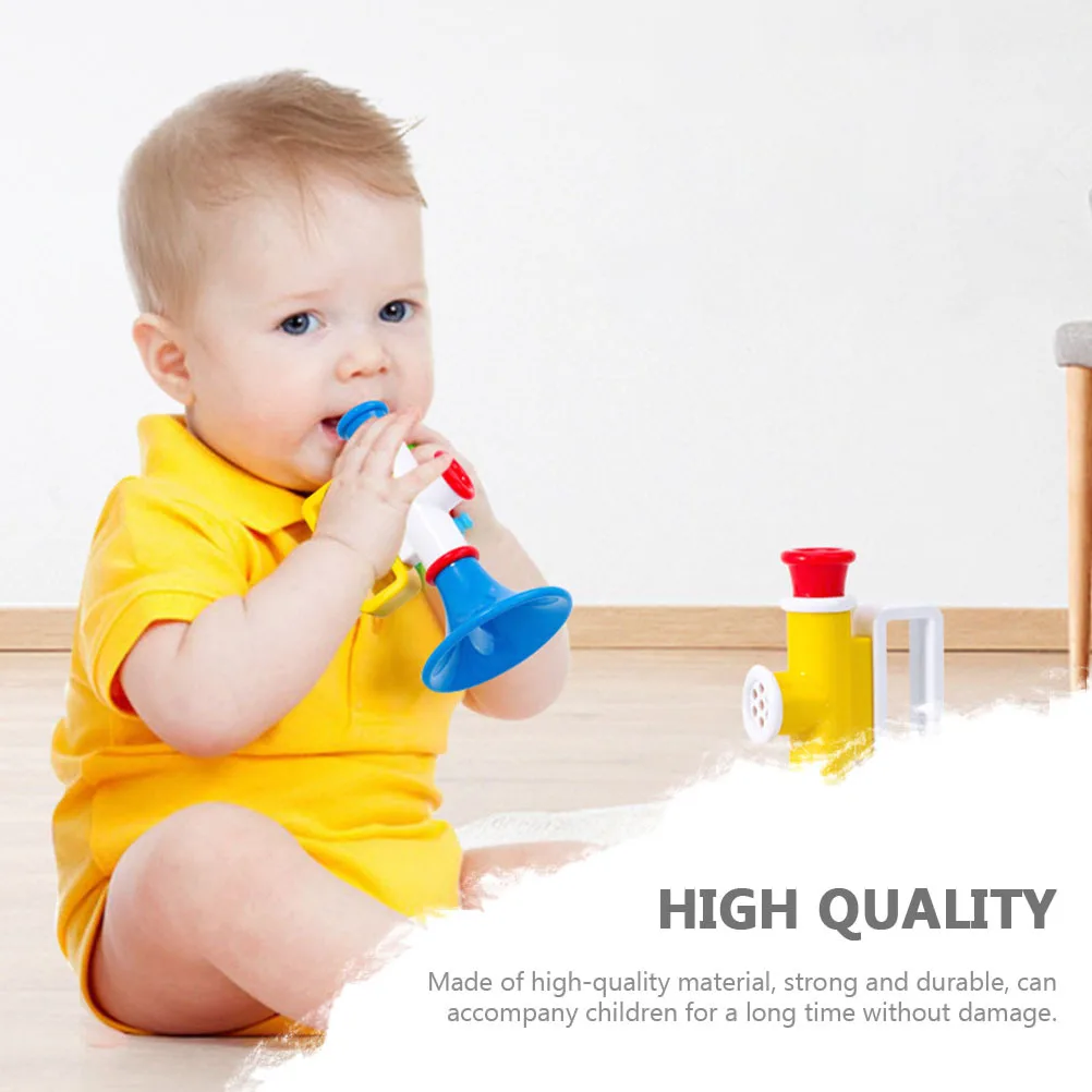 1 stks creatieve lichtgewicht plastic trompet muziekinstrument blazen speelgoed educatief voor kinderen trompet speelgoed