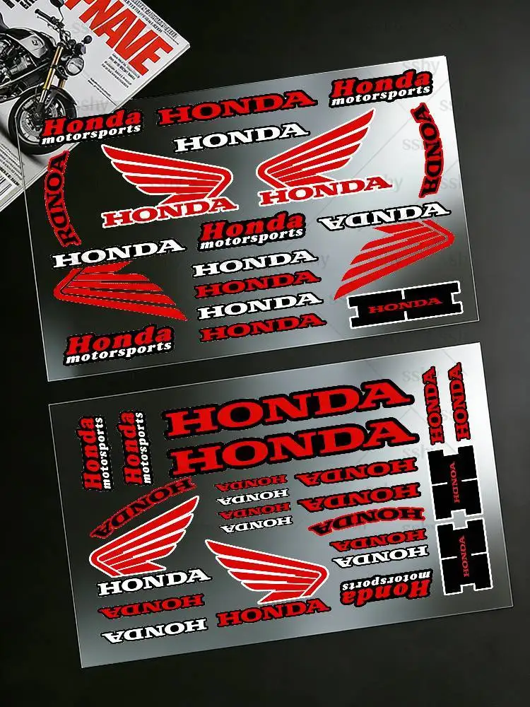 Für HONDA Aufkleber Moto Sticker Auto Karosserie Stoßstange Fenster Motorrad Laptop Wände Vinyl Aufkleber Auto Tuning Zubehör