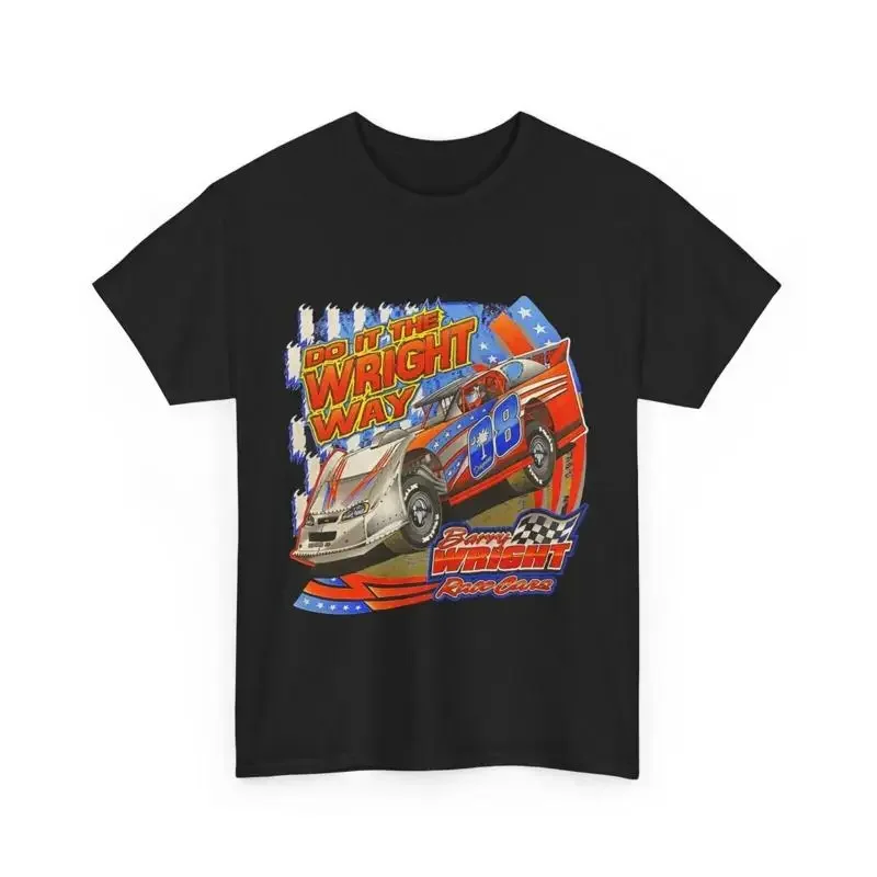 Vintage 2008 Barry Wright Race Cars T Shirt