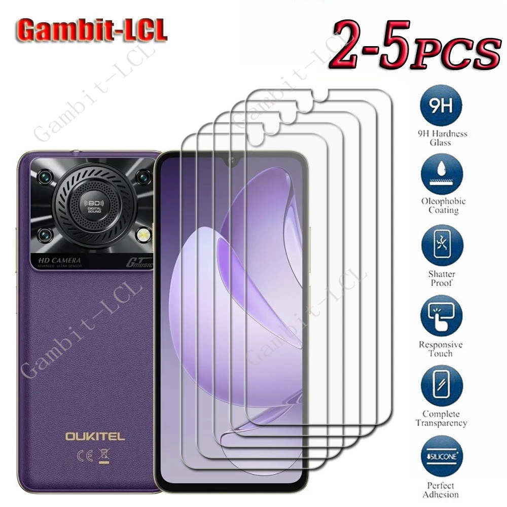 2-5PCS 9H HD Tempered Glass For Oukitel C60 Pro 6.88" OukitelC60Pro OukitelC60 C60Pro  Screen Protective Cover Film