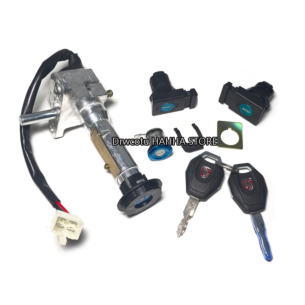 Para Majiester T8 T9 Wottan Storm 125 motocicleta Cruiser interruptor de encendido eléctrico cubierta de combustible juego de bloqueo de llave de arranque