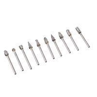 10Pcs Carbide Burr Set Wood Carving Bits Tungsten Steel Grinding Head Carbide Bits Woodworking Deburring Cutting Edg Tools