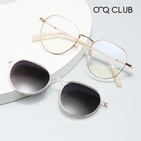 O-Q CLUB gafas de sol magnéticas con Clip para mujer lentes ópticos con receta médica gafas montura de gafas para mujer monturas de vidrio