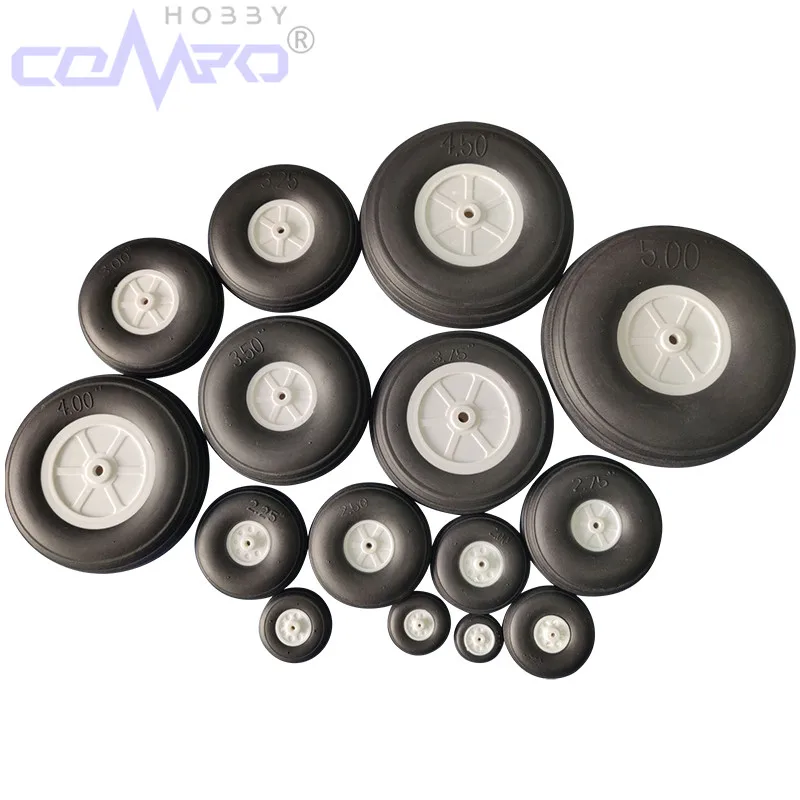 

10Pc/2Pc 1-5inch High Quality Ultra Light and High Flexibility PU Wheel Tail Wheel Tire For KT foam Fixed Wing RC Aircraft Model