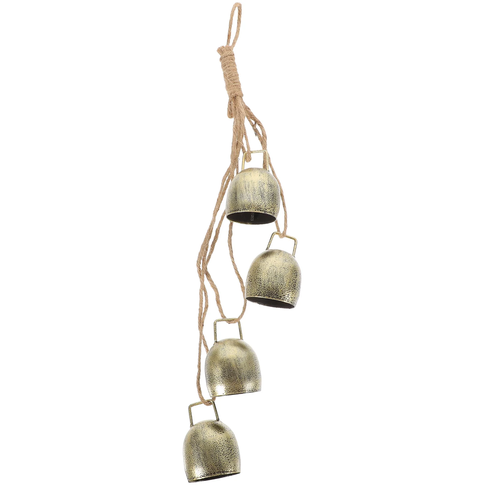 

Ring Chime Cow Bell Hanging Rustic Bells with Rope Vintage Style for Xmas Decorations