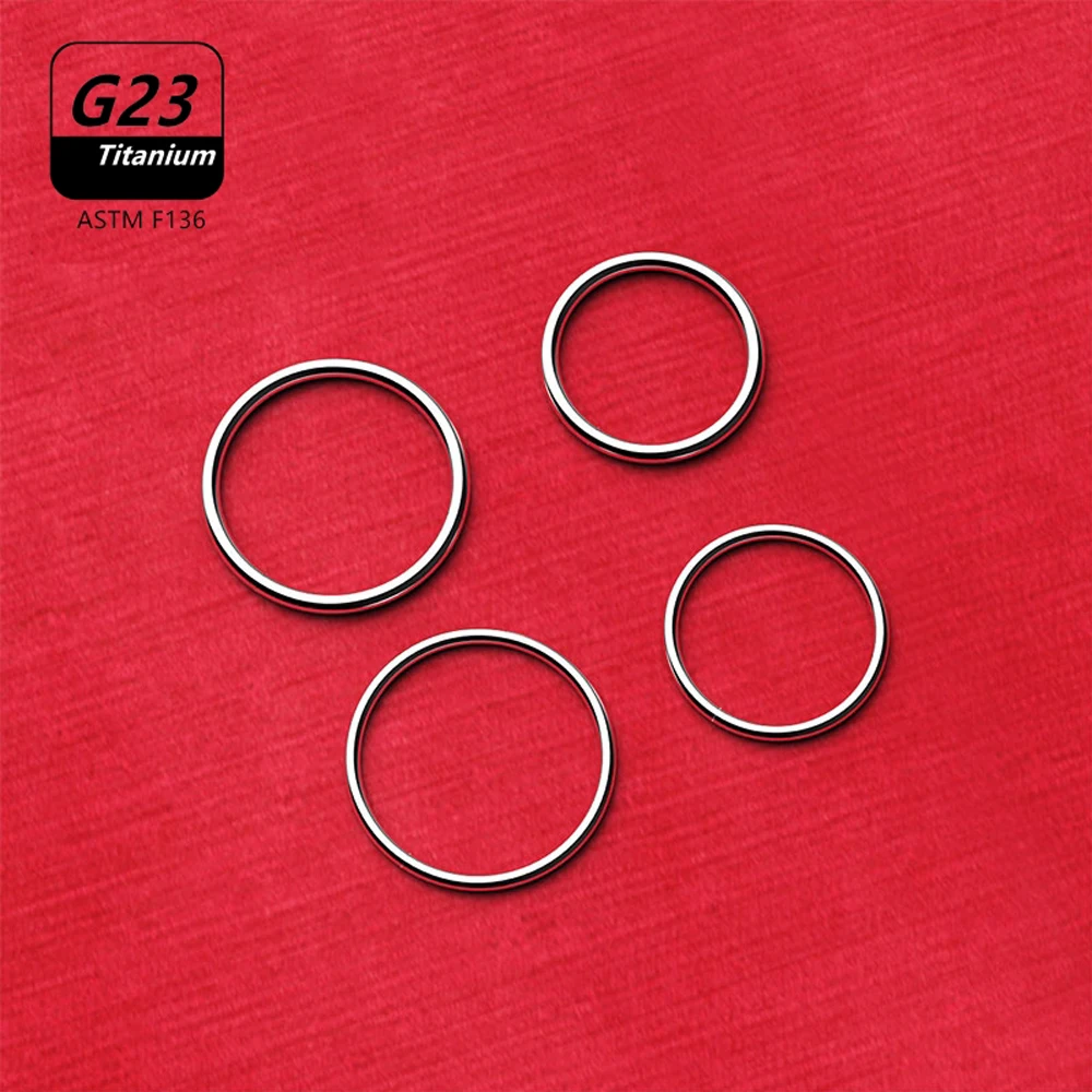 1/10Pcs G23 Titanium Women Men Cartilage Piercing Jewelry Nose Rings Body Clips Hoop Segment Lip Ear Ring Clicker Earring Helix