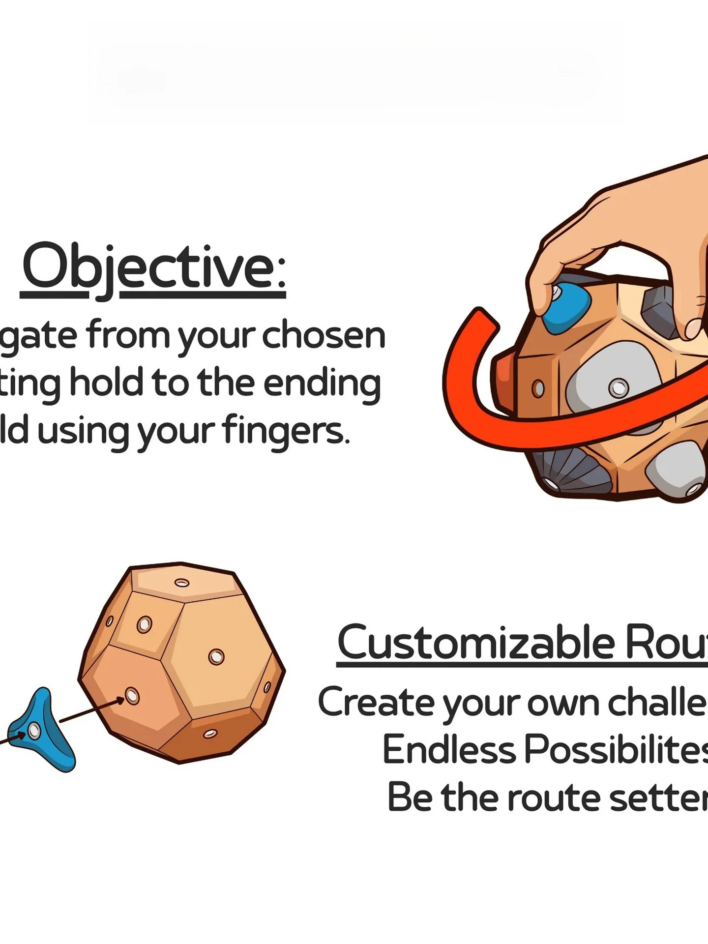 Handcrafted Boulder Block Rock Climbing Stones Wooden Exercise Gifts Creative Handmade Wooden Ball Desktop Decoration