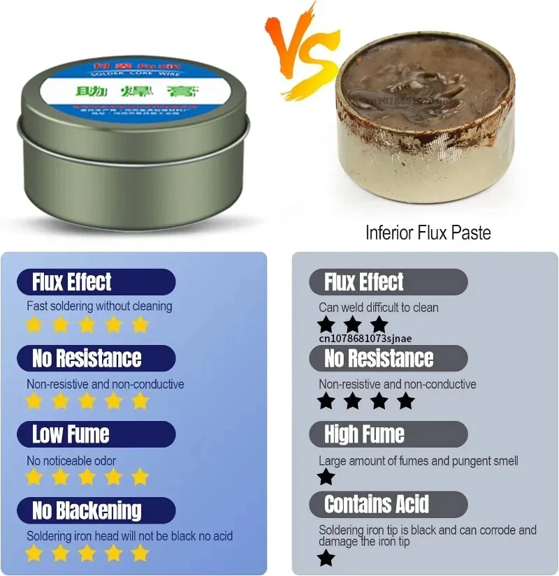 Imagem -02 - Pasta de Solda sem Chumbo Rosin Flux Reparação de Ferro Óleo de Solda para Eletrônicos Smd Pcb Soldagem Led 100g 200g 300g