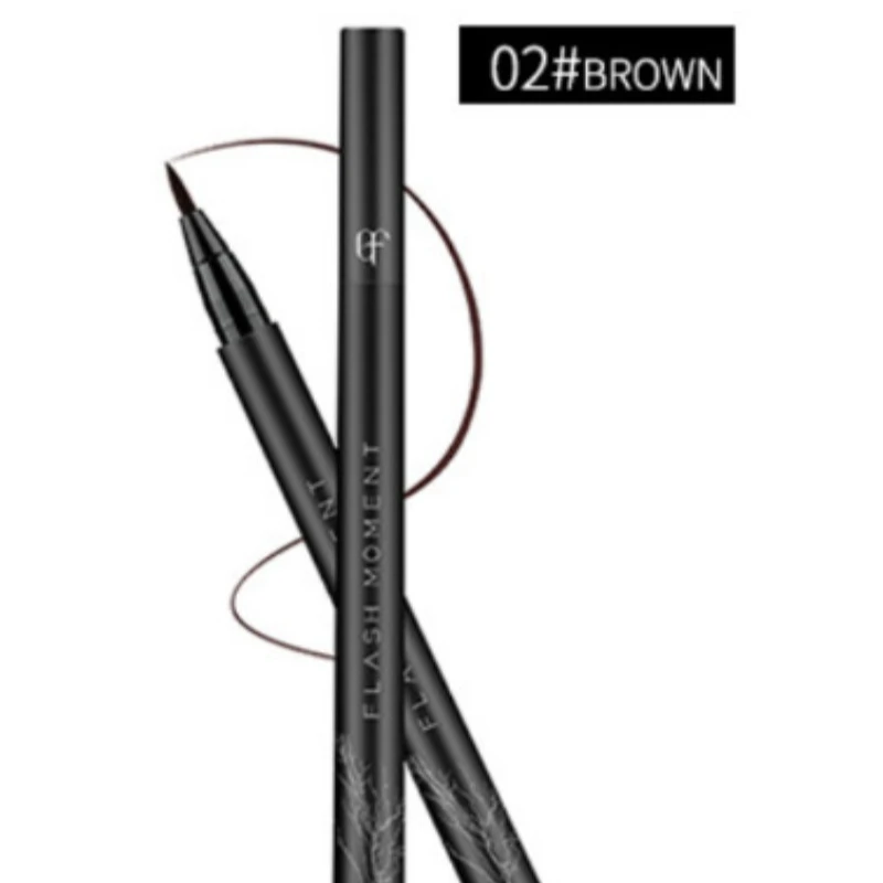 부드러운 갈색 아이라이너 펜 방수 빠른 건조 포뮬러 번짐 방지 섬세한 날개 모양 라인 정의 초보자에게 완벽