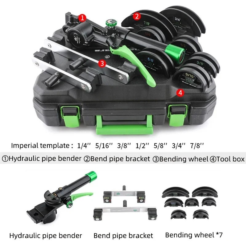 6-22mm 수동 유압 튜빙 벤더 ST-Y999 에어컨 동관 90도 굽힘 °   콤비네이션 세트