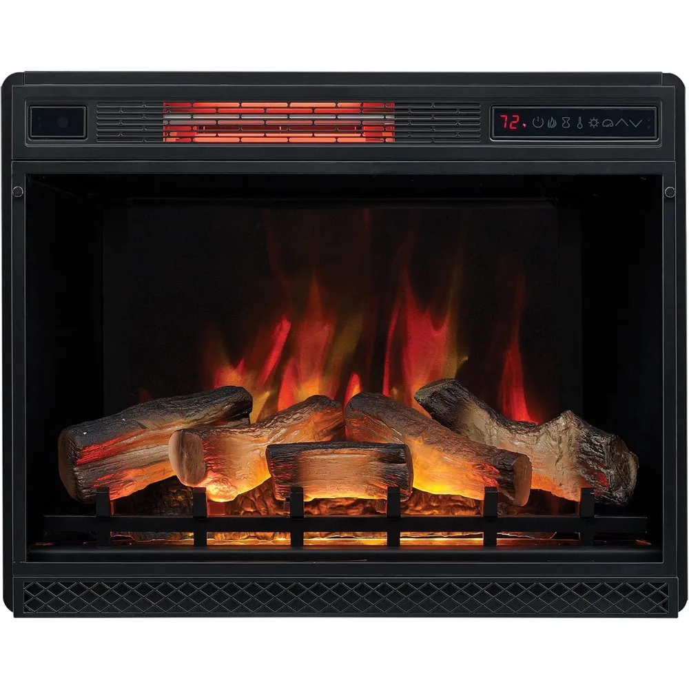 3D Infrared Quartz Plug and Safer Sensor Electric Fireplace Insert