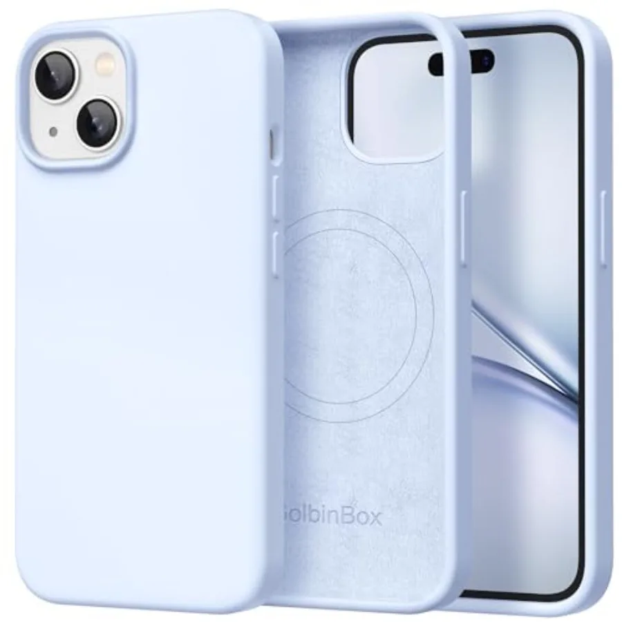 

Magnetic Case, Compatible with MagSafe, [Soft Anti-Scratch Microfiber Lining], Slim Liquid Silicone Shockproof Protective Phone