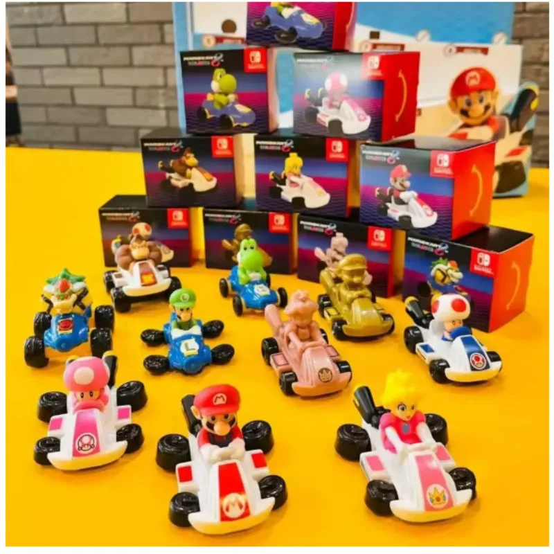 McDonalds Series Mario Kartingt Cartoon Happy Character Series Toy Collection Model Desktop Decoration Childrens Birthday Gift