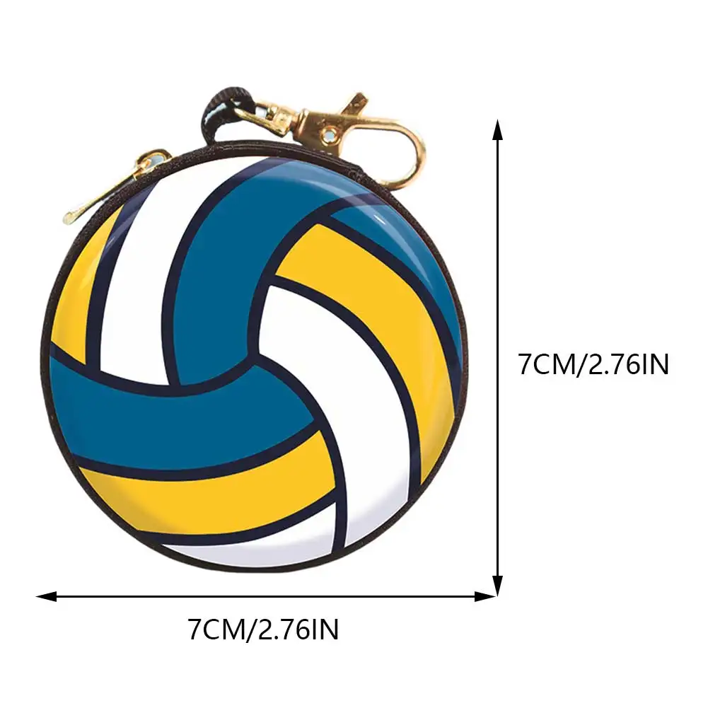 Ball Shaped Zipper Coin Purse Small Purse Creative Mini Wallet Cartoon Change Wallet for Children Birthday Gifts