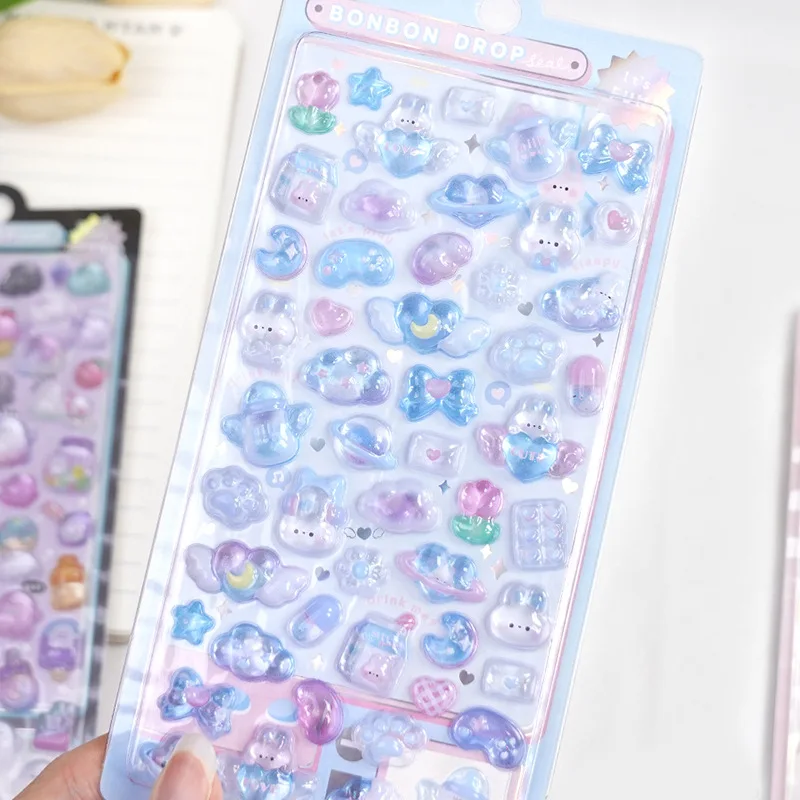 1 szt./1 partia Kawaii naklejki na materiały piśmienne akrylowe diamentowe księgi do wycinek do wycinków
