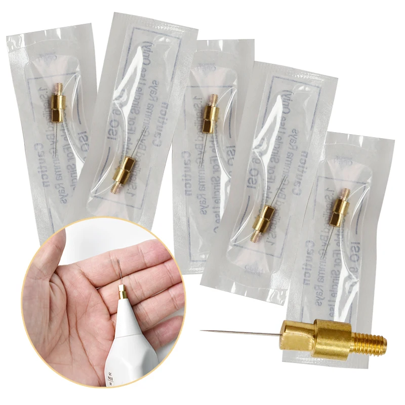 Machine d'élimination au laser Plasma Pen, micro-aiguilles en cuivre, 10/20/50/100 pièces, aiguilles de remplacement pour stylo à tatouage pour verrues, taches de rousseur et taches fines