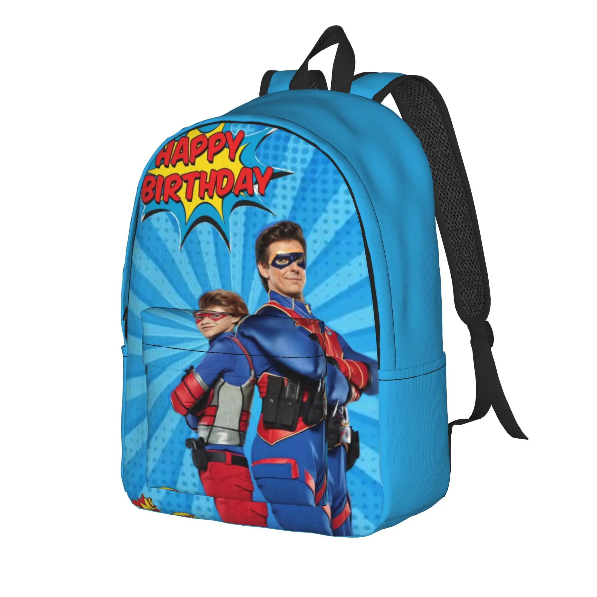 Henry Danger Secret Identities Backpack Men  Durable Backpacks Polyester Kawaii School Bags University High Quality Rucksack