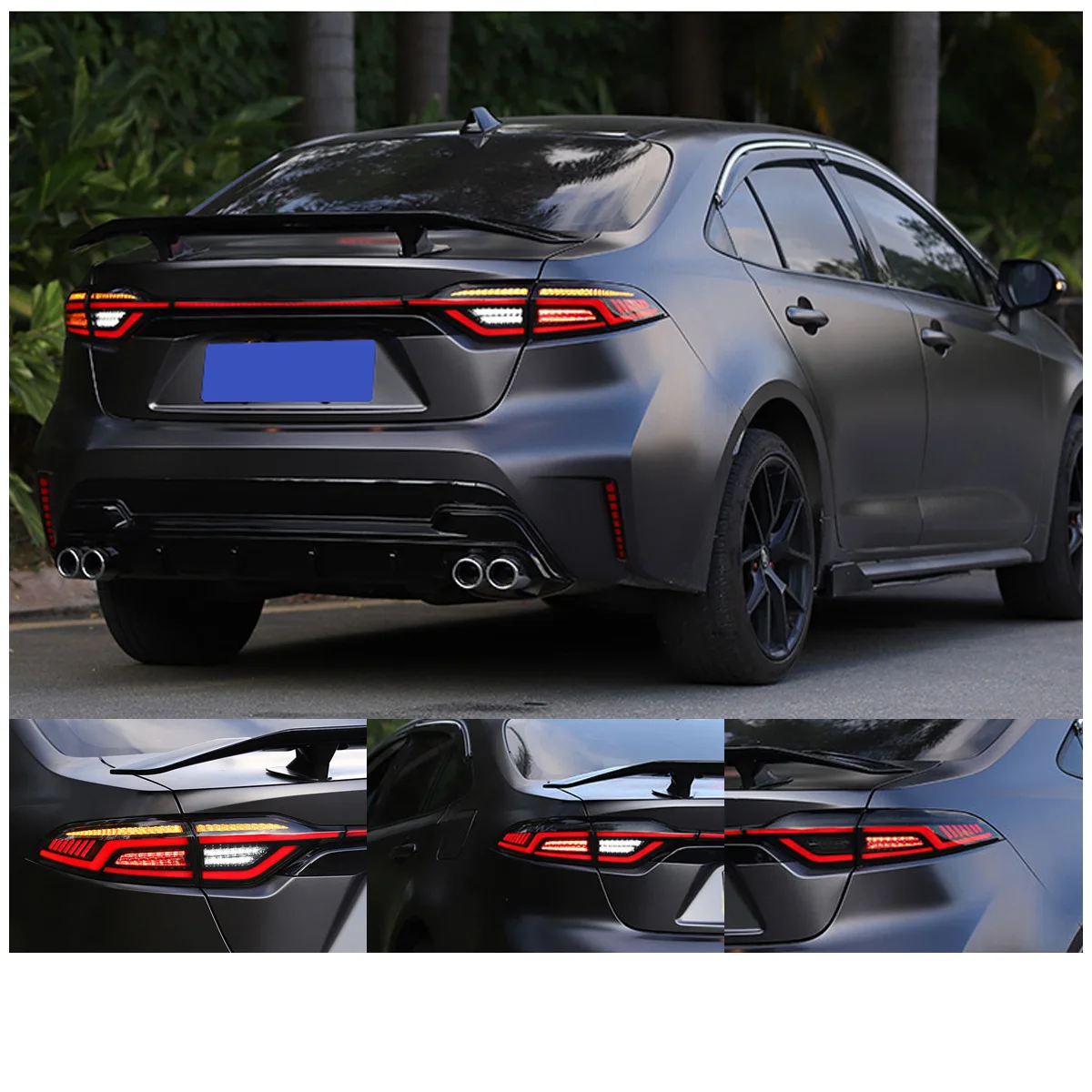 

Juncar is suitable for 19-21 Toyota, Leiling/America version Corolla, red face with penetrating light, taillight only