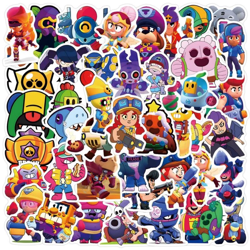 New Brawl Star Game Cute Cartoon Character Decoration Laptop Computer Refrigerator Water Cup Waterproof Originality Sticker Gift