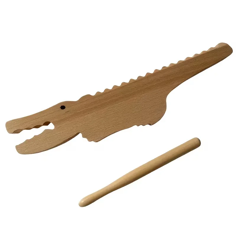 

Латинские ударные инструменты, скребок в форме крокодила, зубчатый звук, забавный и реалистичный звук для музыкального образования