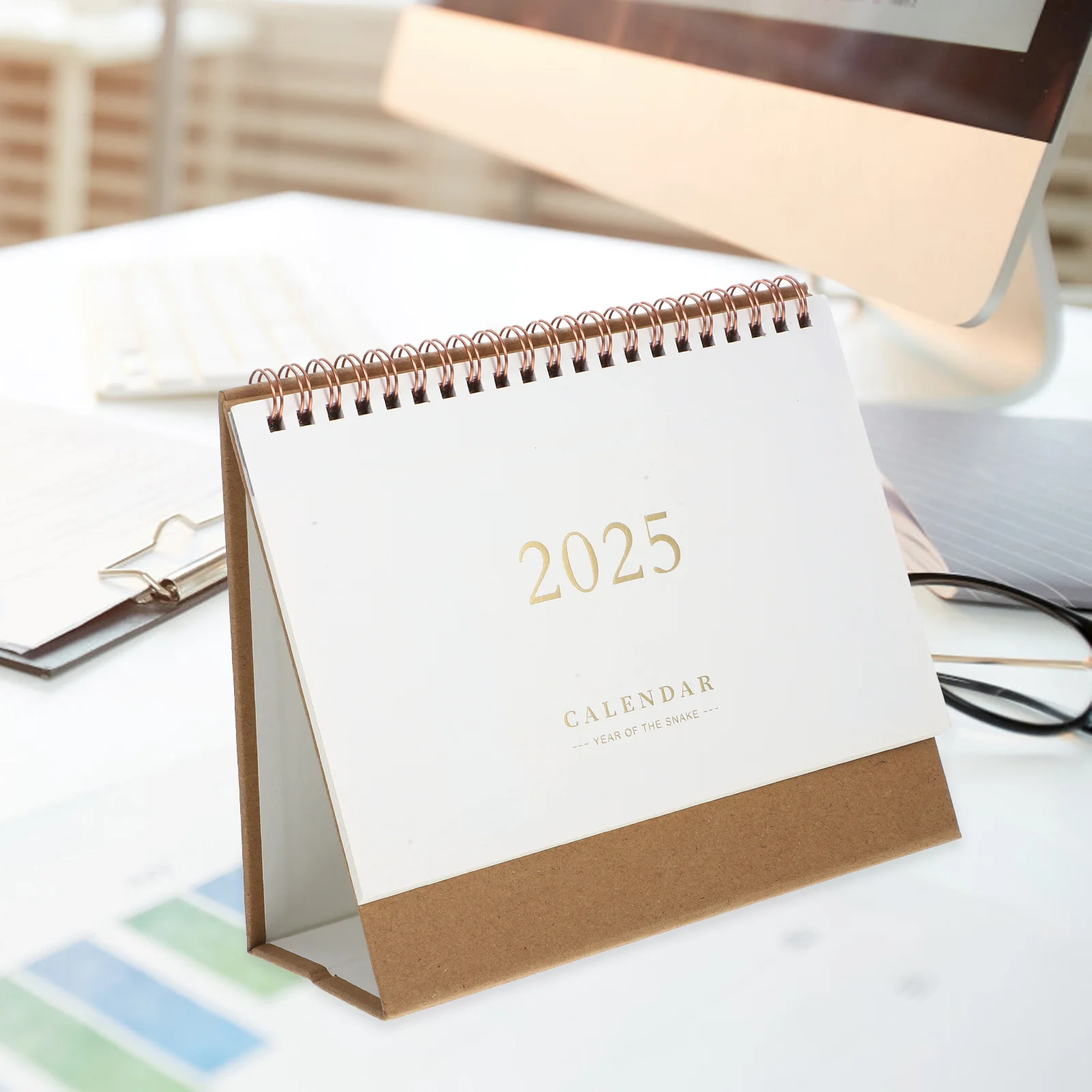 Decorate 2025 Desk Calendar Office 2024 Daily Planner Small Monthly Paper Desktop Academic for Recording Events Office