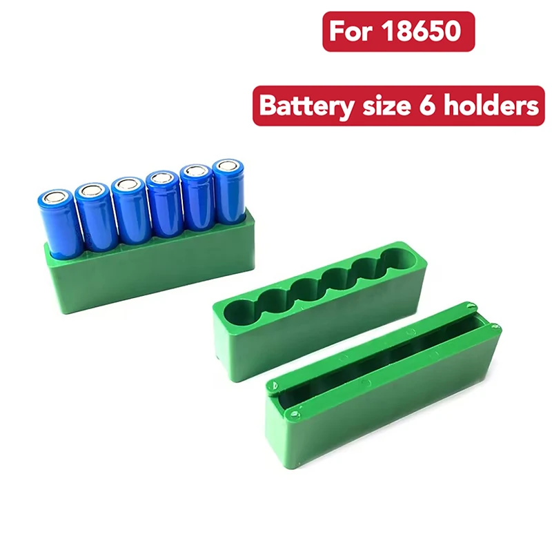 18650 Lithium Battery Fixed Bracket Six Batteries Packs ABS Plastic Fixture Fast Spot Welding Single Row Double-sided Holder