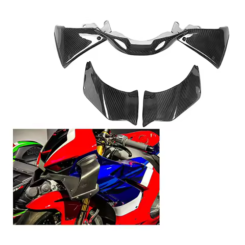 For HONDA CBR1000RR-R 2021 2022 2023 Carbon Fiber Side Winglets Motorcycle Front Wind Spoilers
