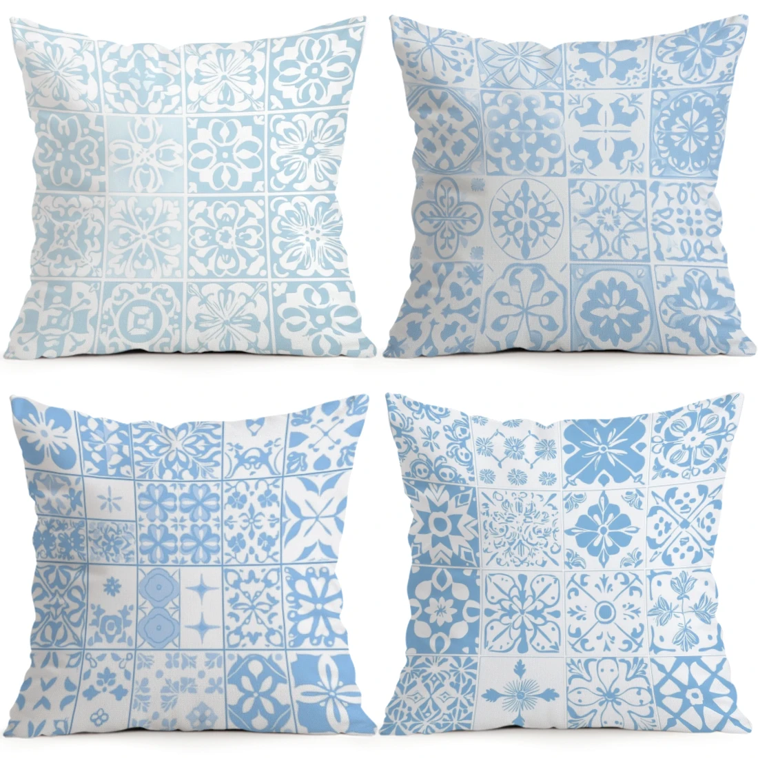 Geometric Tile Pillowcase Printed Polyester 40/45/50cm Throw Pillowcover Decorative Sofa Cushion Pillowslip Home Decor